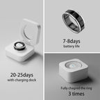 Smart Ring 1.0 for Men/Women, No Subsripition Fee, 7-8 Days Battery Life, HRV/Stress Monitoring/Sleep Track/Fitness for iOS and Android