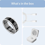 Smart Ring 1.0 for Men/Women, No Subsripition Fee, 7-8 Days Battery Life, HRV/Stress Monitoring/Sleep Track/Fitness for iOS and Android